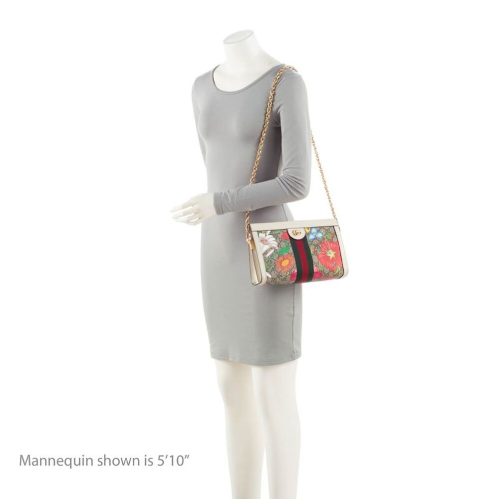 Gucci GG Supreme Flora Ophidia Medium Chain Shoulder Bag - Picture 5 of 13